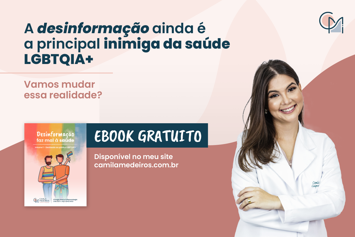 Banner do ebook de Dra. Camila Medeiros.